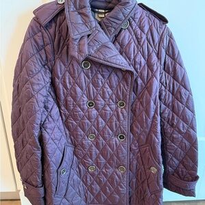 Burberry Purple Quilted Jacket